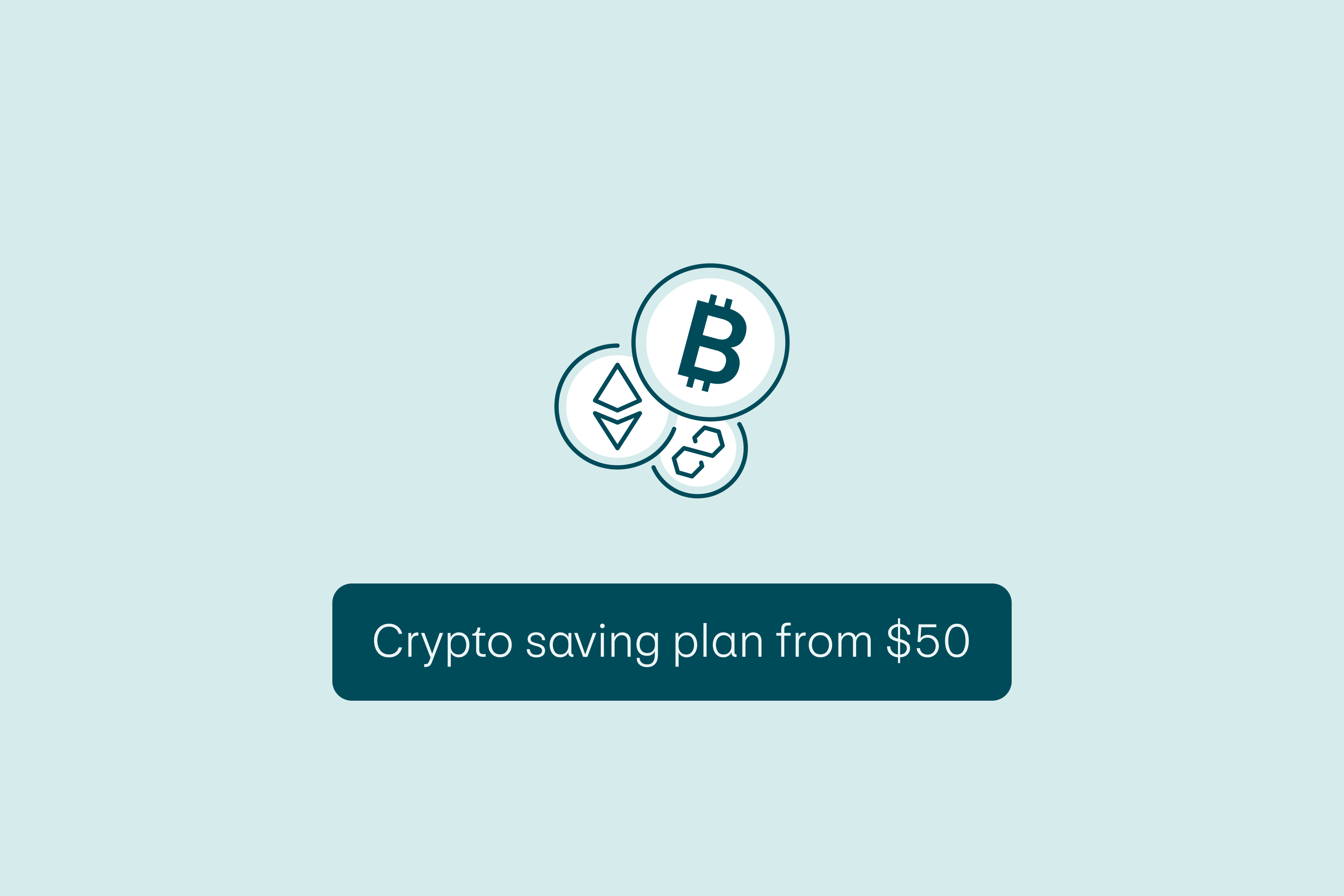 Crypto saving plan from $50