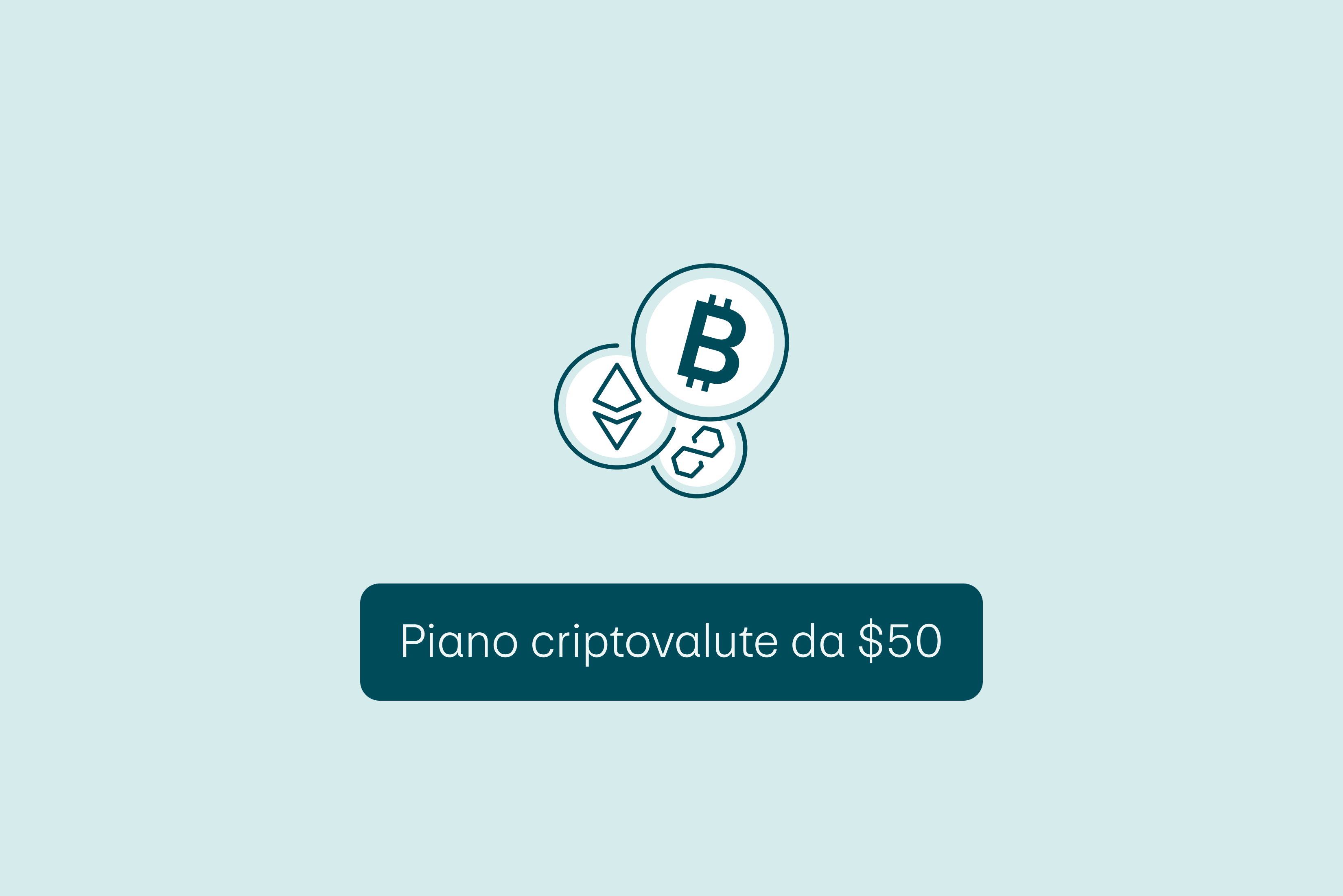 Piano criptovalute da $50