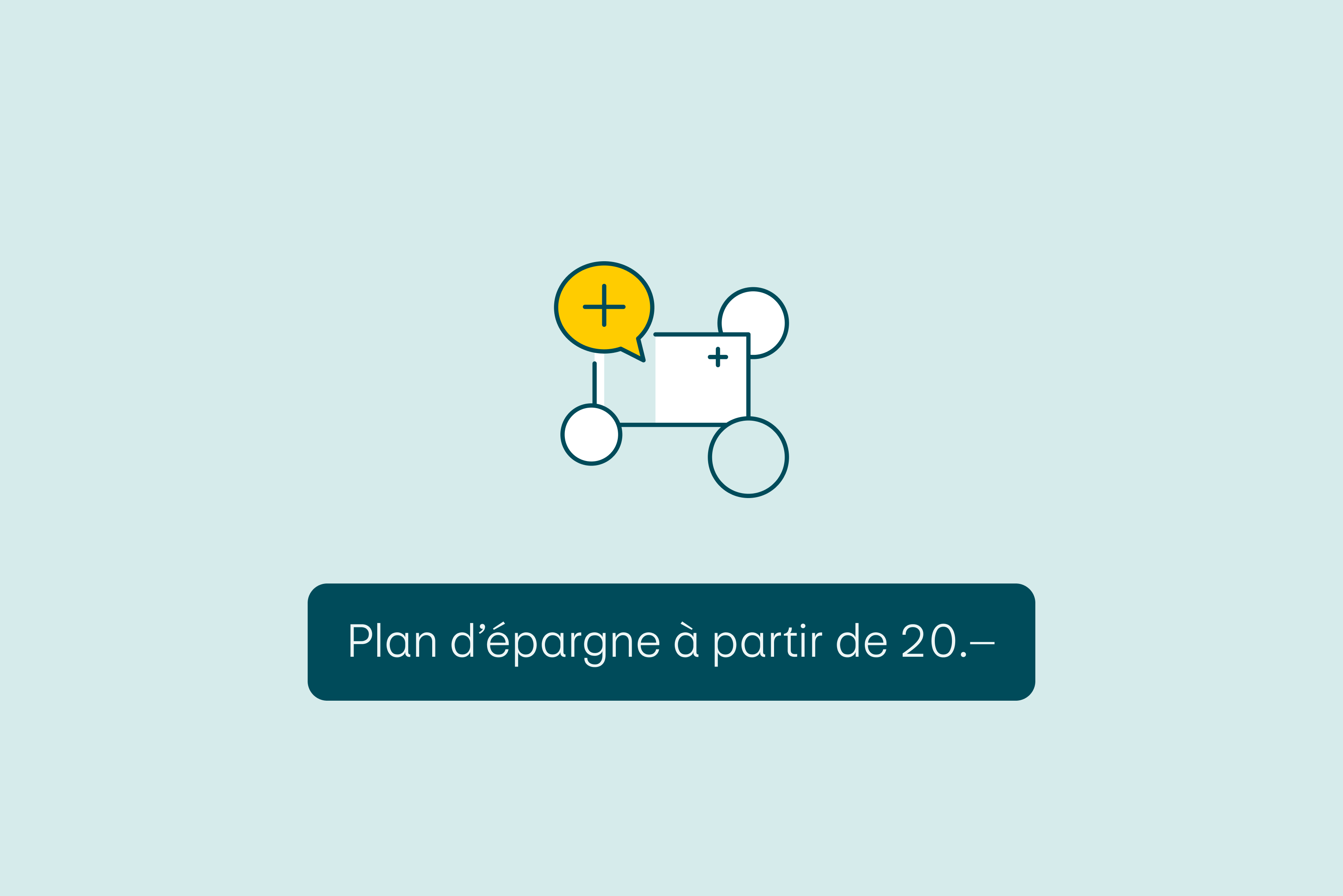 Plan d'épargne à partir de CHF 20